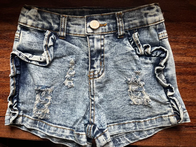 4T distressed denim shorts