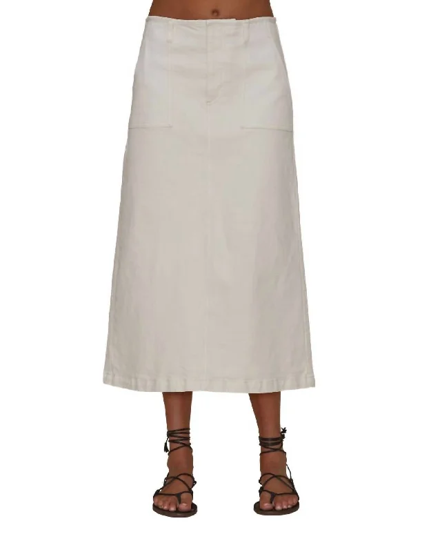 Jocelyn Bone Skirt In White