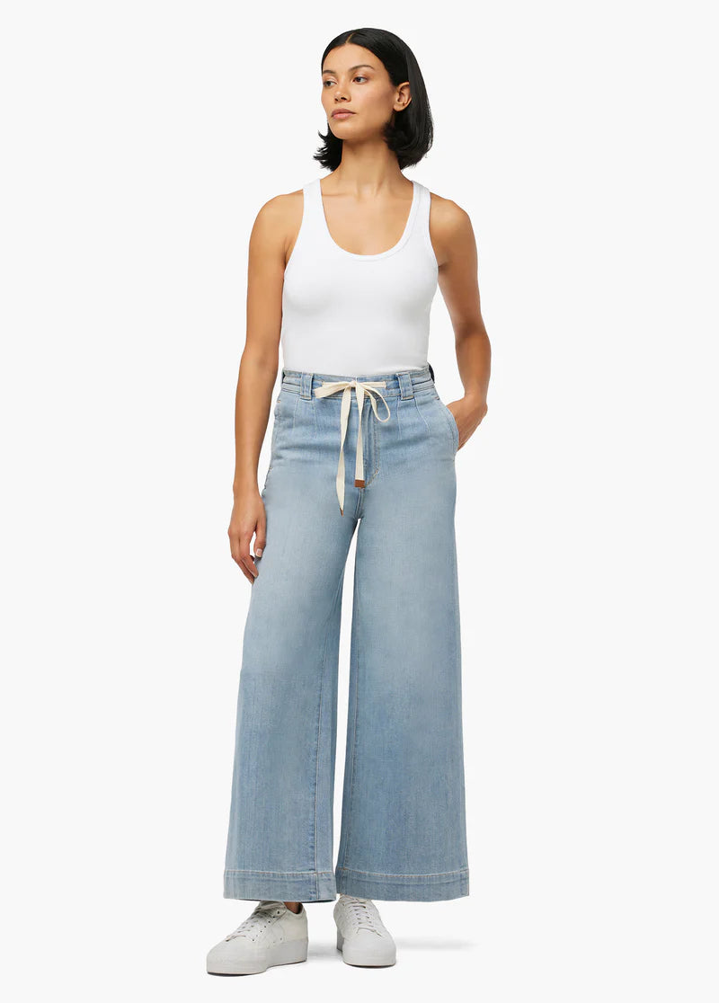 The Addison High Rise Drawstring Wide Leg Crop - Admiration