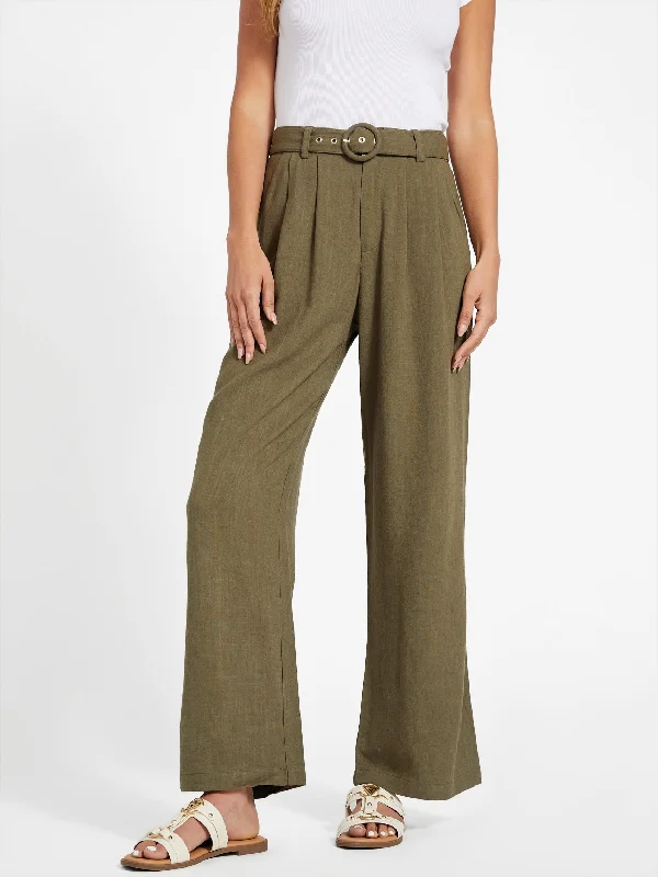 Charlie Belted Linen Pants