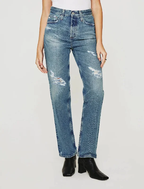 Clove Relaxed Straight Leg Jeans In 19 Years Reunion Destructed