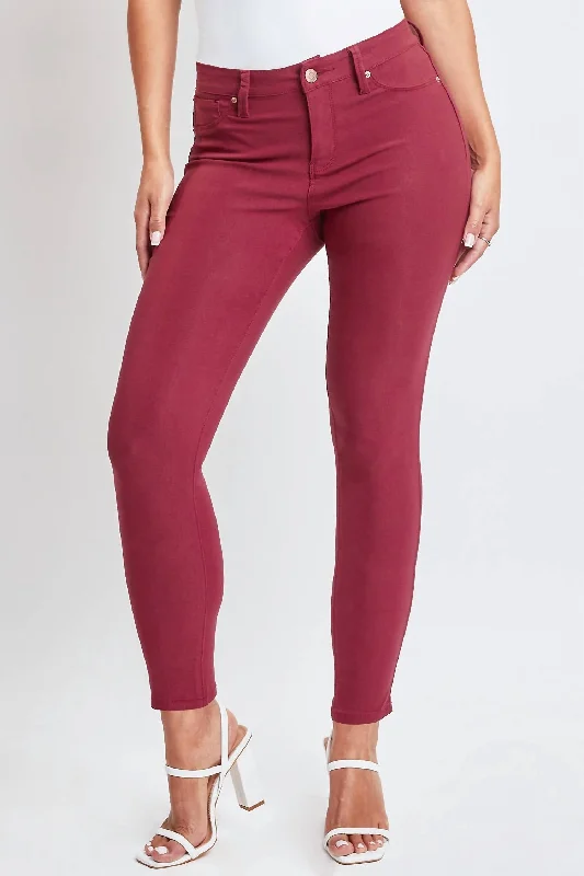 Living The Dream Hyperstretch Denim In Dark Rose