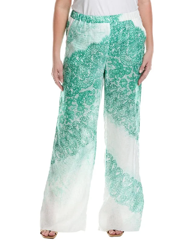 Marina Rinaldi Plus Romanzo Linen Trouser