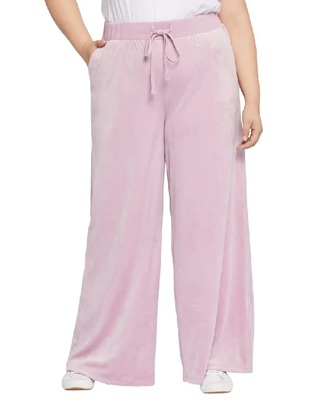 NYDJ Plus Wide Leg Dawn Pink Drawstring Jean