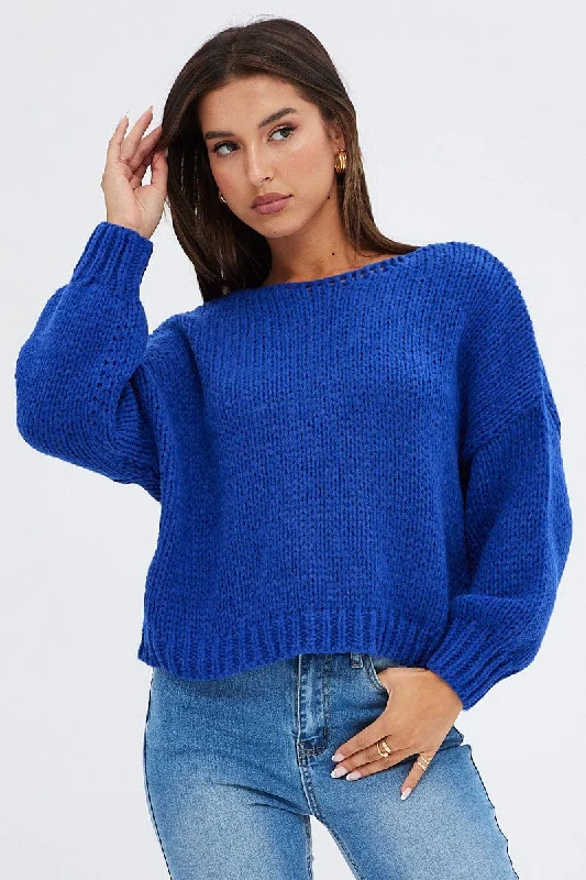 Blue Oversized Sweater