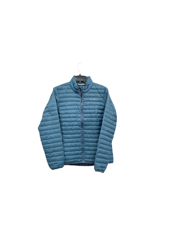 Jacket Puffer & Quilted By Eddie Bauer In Blue, Size: S