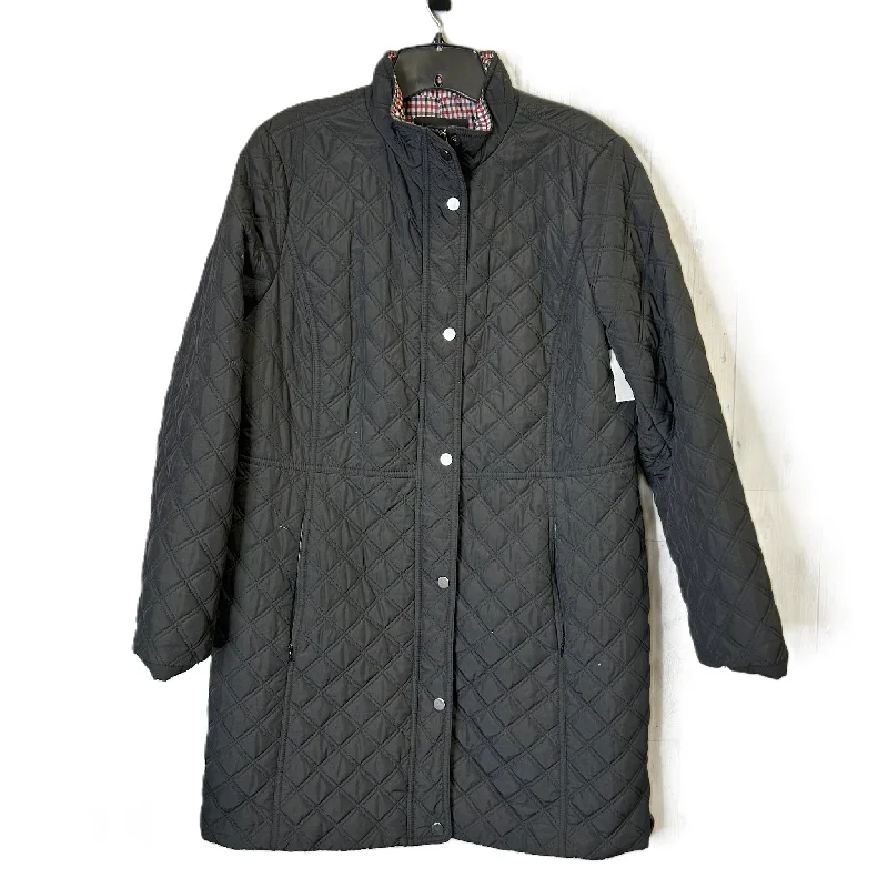 Jacket Puffer & Quilted By Talbots In Black, Size: L