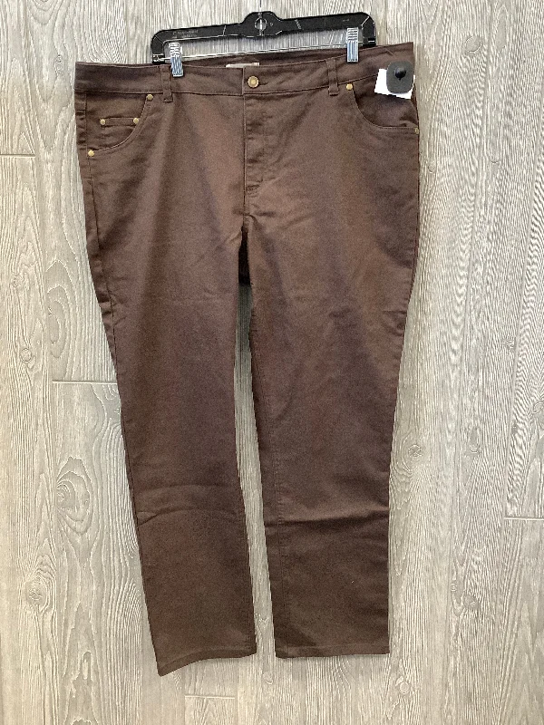 Pants Chinos & Khakis By Woman Within In Brown, Size: 20