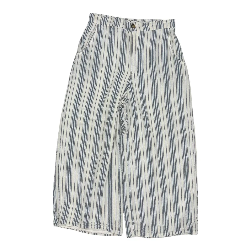 Pants Linen By Hollister In Blue & White, Size:L