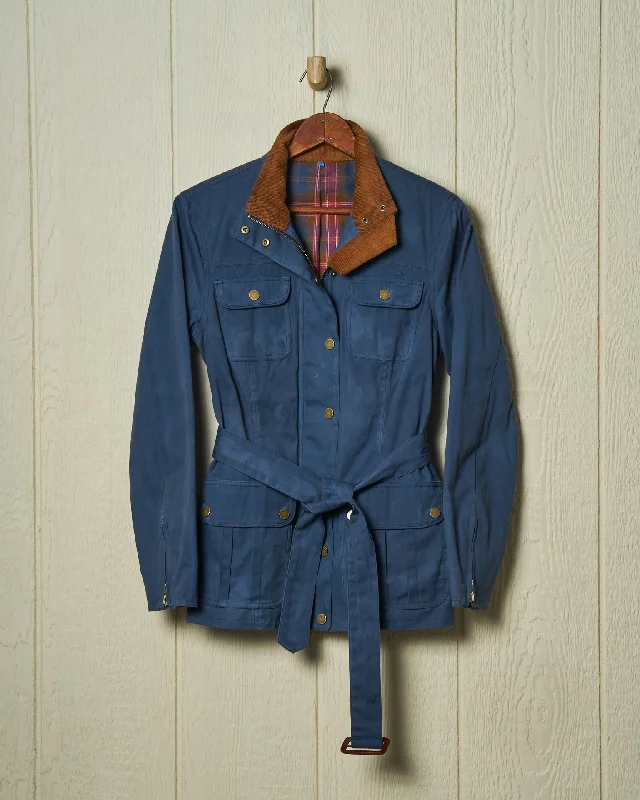 Women’s Aberdeen Jacket in Navy Waxed Canvas