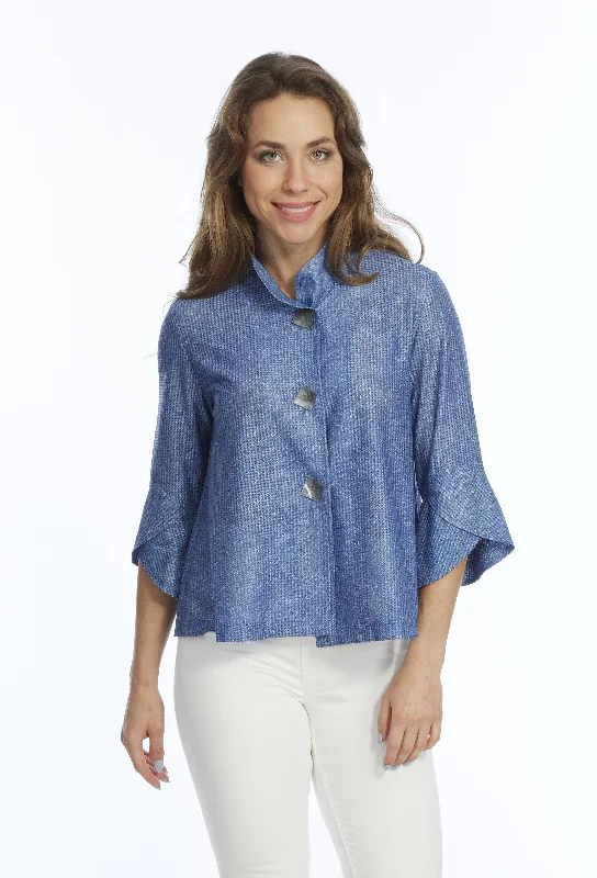 Women's Chambray Blue Mesh Jacket Vaya LIOR