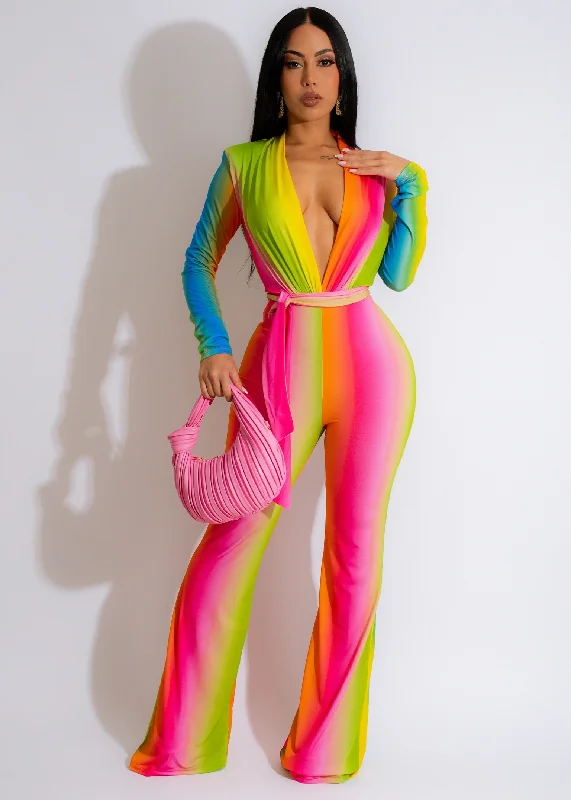 Dreaming In Colors Jumpsuit Pink