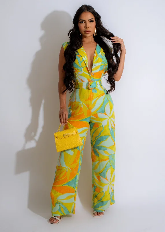 Tropical Brezze Jumpsuit Green