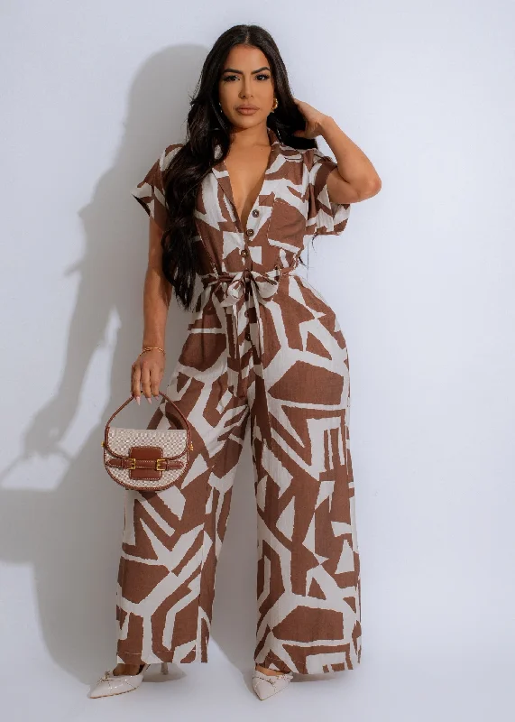 Yours To Keep Jumpsuit Brown