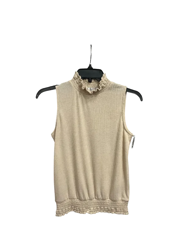 Top Sleeveless Basic By Evereve In Cream, Size: Xs