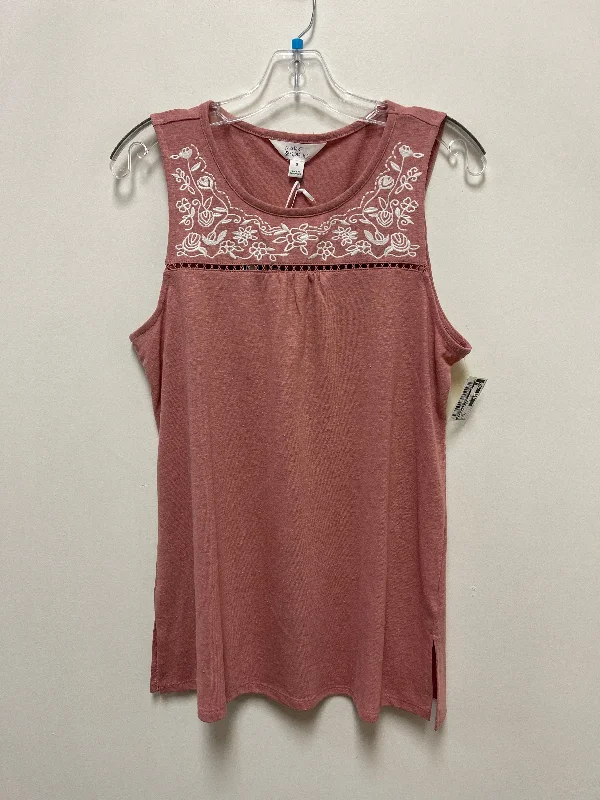 Top Sleeveless By Market & Spruce In Pink, Size: M