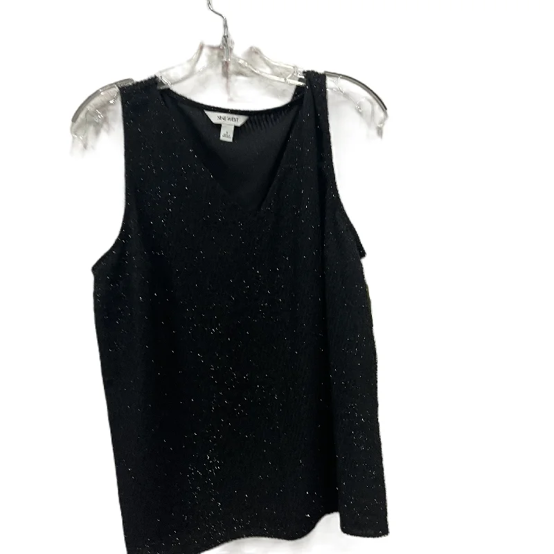 Top Sleeveless By Nine West In Black, Size: L