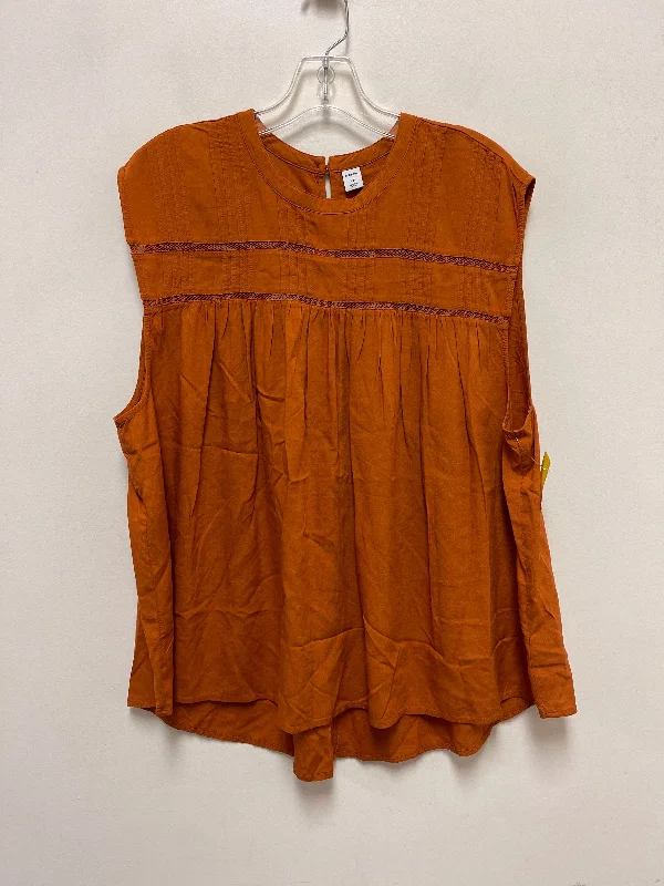 Top Sleeveless By Old Navy In Orange, Size: 2x