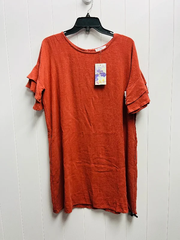 Dress Casual Short By Eesome In Orange, Size: S