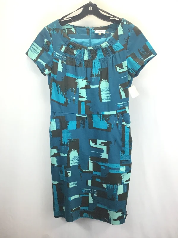 Black & Blue Dress Casual Midi Calvin Klein, Size M