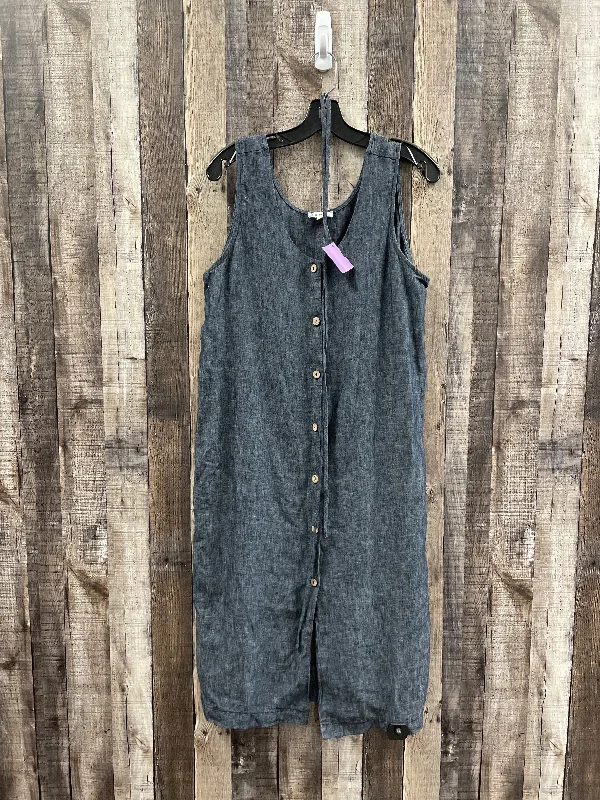 Blue Denim Dress Casual Midi Cme, Size M