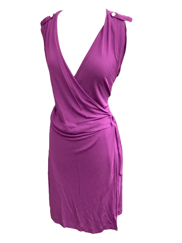 Purple Dress Casual Midi Loft, Size 10