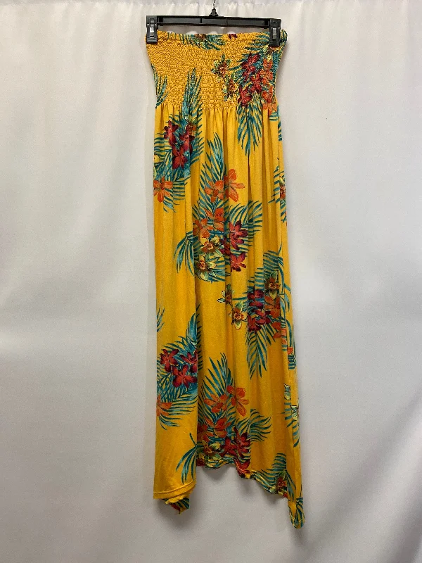 Yellow Dress Casual Midi Love, Size M