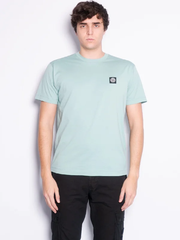 T-shirt in Jersey di Cotone Verde