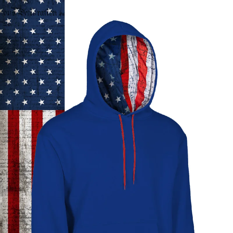 Classic Lined Hoodie | American Flag | Royal