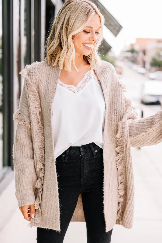 Give Your All Mocha Brown Fringe Cardigan