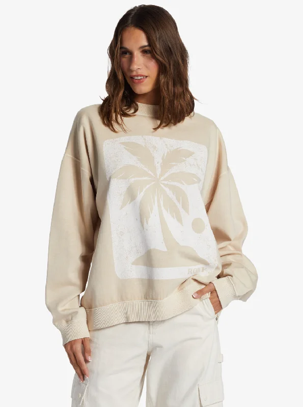 Lineup Oversized Crew Neck Sweatshirt - Tapioca